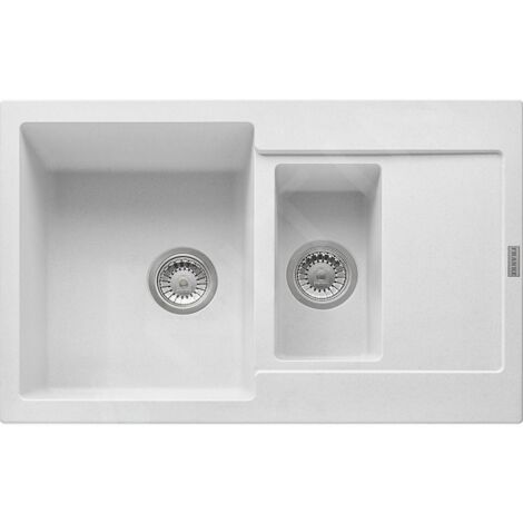 Franke Maris - Évier en fragranit MRG 651-78, 780x500 mm, blanc artic 114.0285.325 (1/3)