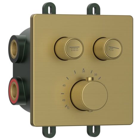 SMARTSELECT robinet de douche caché, boîte, 2 sorties, tapis d'or (1/2)