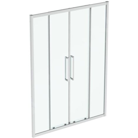Ideal Standard i.Life - Porte de douche coulissante, quatre battants, 1600 mm, silver bright / verre clair T4953EO (1/3)