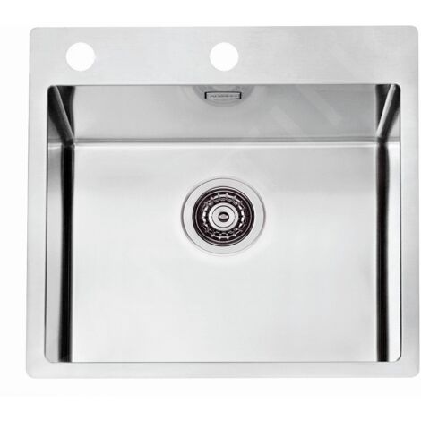 Alveus Pure - Évier 515x525 mm, avec commande de vidage, inox 1103609 (1/4)