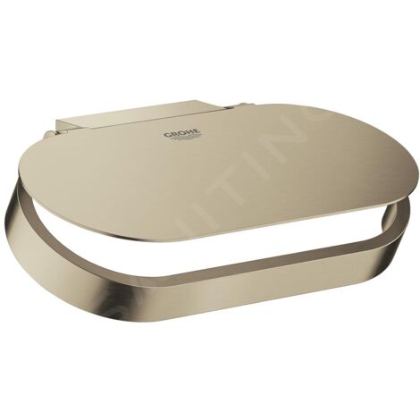 Porte papier toilette Grohe SELECTION avec couvercle nickel brossé (1/4)