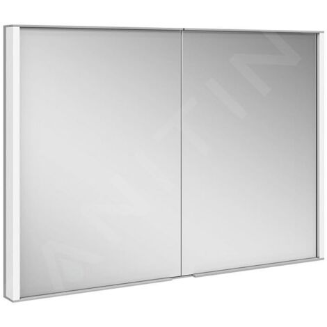 Keuco Royal Match - Armoire miroir avec éclairage à LED, encastrable, 1000x700x149 mm, alu elox argenté 12813171311 (1/5)