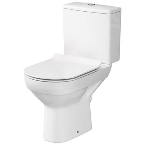 Cersanit City - WC à poser avec abattant SoftClose, sortie par arrière, remplissage par le bas, CleanOn, blanc K35-038 (1/3)