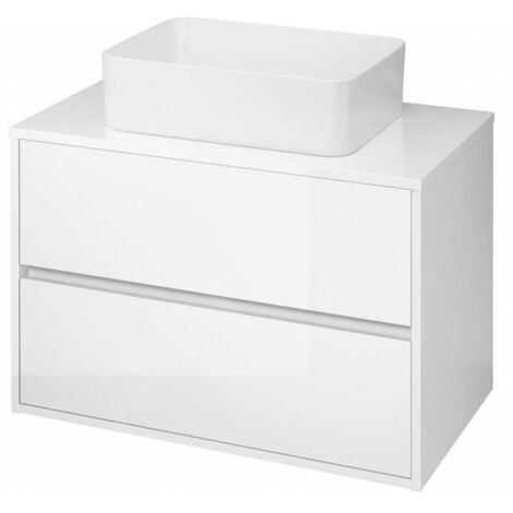 Cersanit Crea - Meuble-lavabo, 53x79x45 cm, 2 tiroirs, blanc S924-005 (1/2)