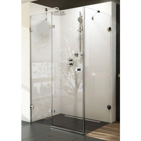 Ravak Brilliant - Cabine de douche BSDPS-80/80 R, 783-795x783-795 mm, chrome/verre clair 0UP44A00Z1 (1/5)
