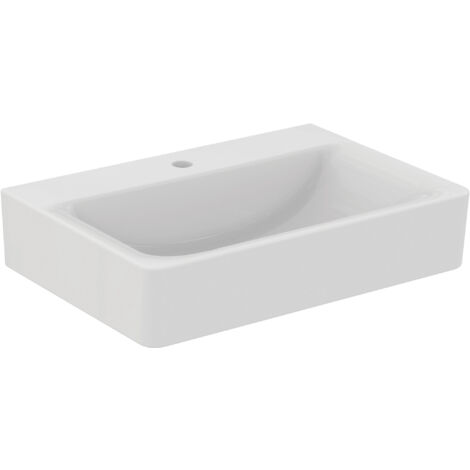 Ideal Standard Connect - Lavabo Cube, 650x460x175 mm, 1 ouverture pour mitigeur, blanc E810601 (1/3)