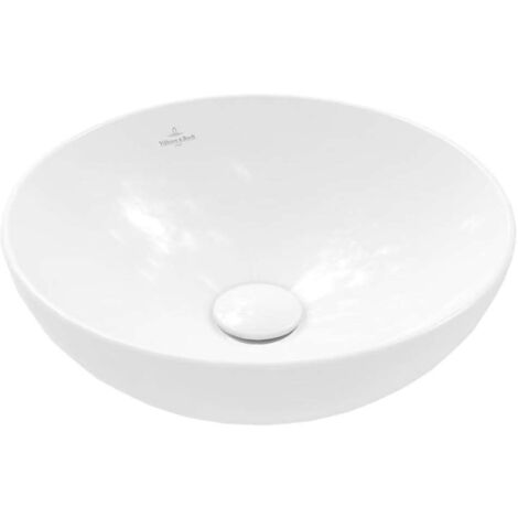 Villeroy & Boch Loop&Friends - Vasque, diamètre 380 mm, avec trop-plein, CeramicPlus, blanc alpin 4A4500R1 (1/4)