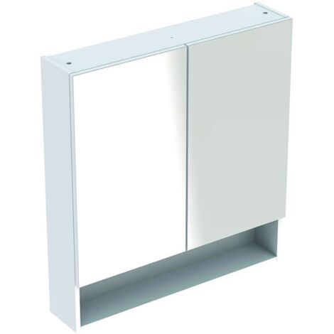 Geberit Selnova Square - Armoire de toilette 850x588x175 mm, 2 portes, blanc brillant 501.264.00.1 (1/3)