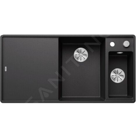Blanco Axia III 6 - Évier en silgranit, 990x500 mm, avec commande de vidage et accessoires, InFino, anthracite 523489 (1/4)