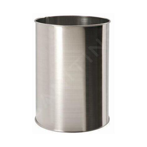 Sapho Série Hôtel - Poubelle sans couvercle 9 L, inox brossé XP014 (1/2)