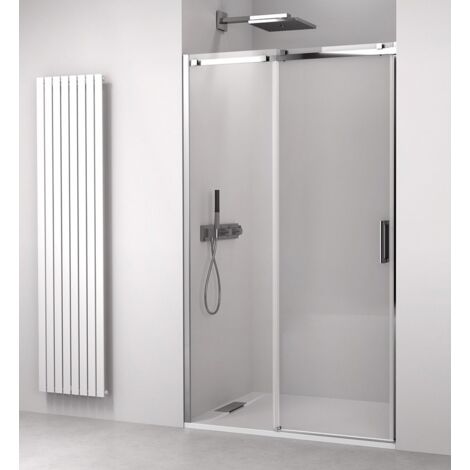 THRON SQUARE porte de douche 1600 mm, rouleaux carrés, verre clair (1/5)