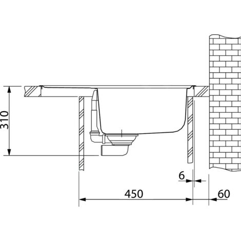 Franke Basis - Évier en fragranit BFG 611-62, 62x50 cm, noir mat 114.0661.420
