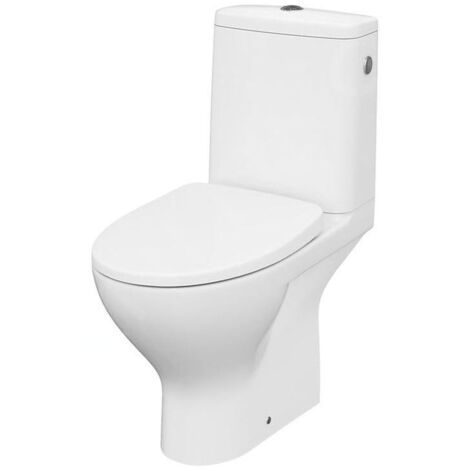 Cersanit Moduo - WC à poser avec abattant SoftClose, sortie vario, remplissage latéral, CleanOn, blanc K116-036 (1/3)