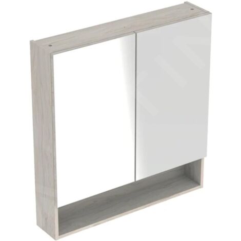 Geberit Selnova Square - Armoire de toilette 850x588x175 mm, 2 portes, noyer clair hickory 501.267.00.1 (1/3)
