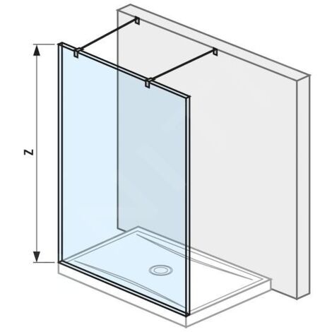 Jika Pure - Paroi en verre fixée par deux montants, 1200x2000 mm, avec finition Jika Perla Glass H2674200026681 (1/2)