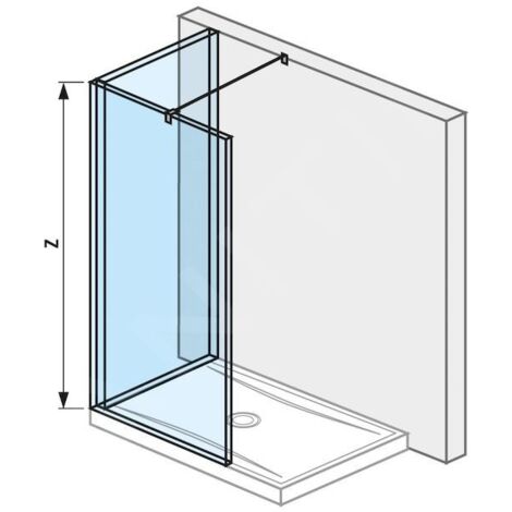 Jika Pure - Paroi de douche Walk in L en trois parties 1200x900 mm, Jika Perla Glass, verre transparent H2694220026681 (1/2)