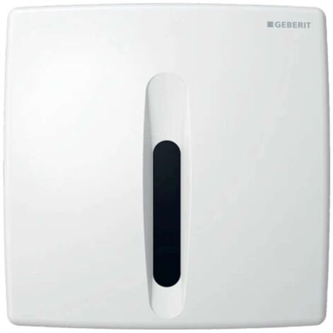 Geberit Systèmes de chasse d’eau - Commande de WC à déclenchement électronique du rinçage, alimentation par pile, blanc alpin 115.818.11.5 (1/3)
