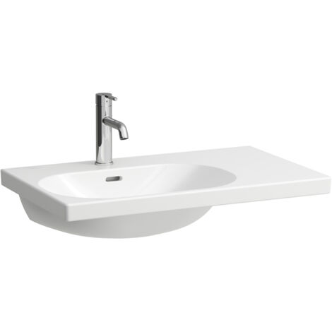Laufen Lua - Lavabo de meuble 75x46 cm, avec trop-plein, sans trou de robinet, blanc H8170860001091