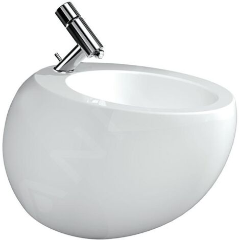 Laufen Il Bagno Alessi One - Bidet suspendu, arrivée d'eau latérale, avec LCC, blanc H8309714003041 (1/4)
