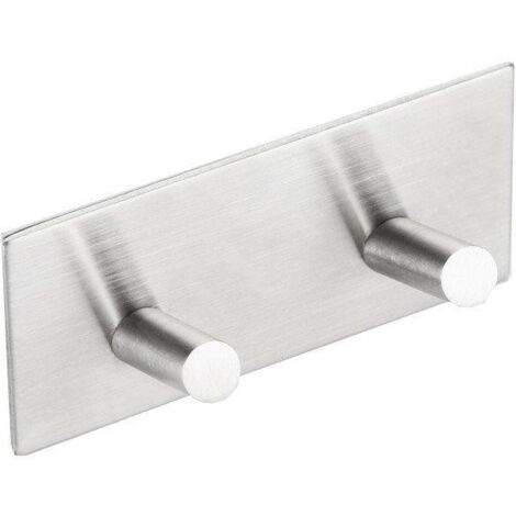 Sapho Accessoires - Crochet double autocollant, inox brossé 31202 (1/2)