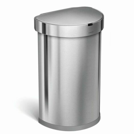 Simplehuman Poubelles - Poubelle sans contact avec commande de mouvement , 45 l, inox brossé ST2009 (1/8)