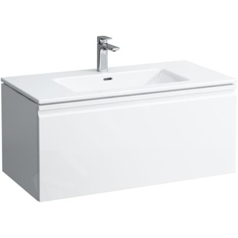 Laufen Pro S - Meuble avec lavabo, 1000x500x460 mm, 1 tiroirs, blanc brillant H8609654751041 (1/2)