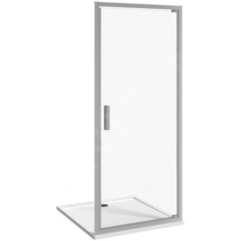 Jika Nion - Porte de douche pivotante G/D à un battant, 900 mm, Jika perla Glass, argent/verre arctique H2542N20026661 (1/3)