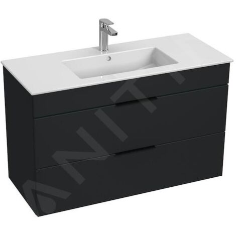 Jika Cube - Meuble avec lavabo 100x43x61 cm, anthracite mat H4536521763521 (1/2)