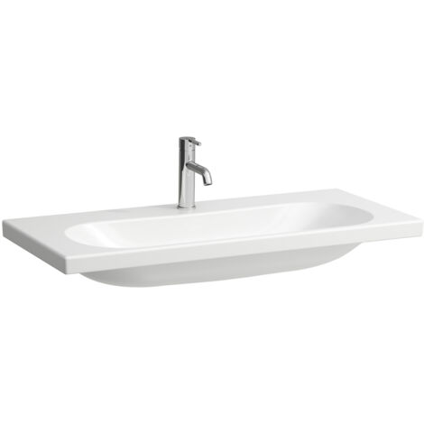 Laufen Lua - Lavabo de meuble 100x46 cm, sans trop-plein, trou pour robinetterie, blanc H8160890001561 (1/4)