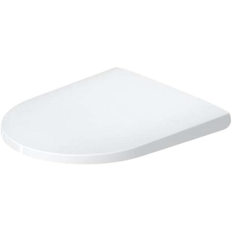 Duravit – Abattant WC D-Neo en duroplast blanc – Charnières en acier inoxydable amovibles – Dimensions 376x441x43mm – Usage intensif