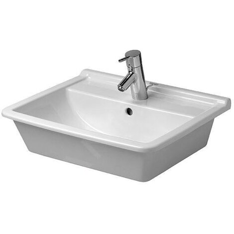 Duravit Starck 3 - Meuble-lavabo 560x465 mm, avec un trou pour robinetterie, blanc 0302560000