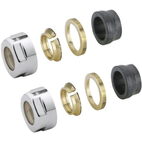 Aqualine Accessoires - Raccord Clamp Eco pour cuivre 15 mm, nickel CP9990 (1/2)