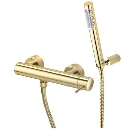 Paffoni Light Exclusive Edition - Mitigeur mural de douche avec pomme de douche, or LIG168DHG (1/2)