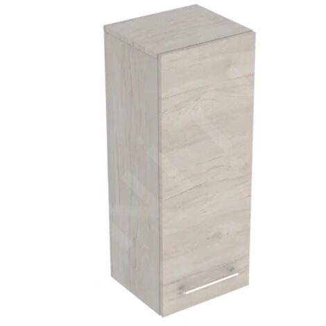 Geberit Selnova Square - Meuble latéral haut 850x330x297 mm, 1 porte, noyer clair hickory 501.279.00.1 (1/3)