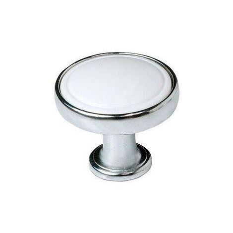 Sapho Accessoires - Poignée de meuble, chrome/blanc 12310 (1/3)
