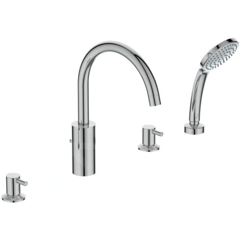 Ideal Standard CeraLine - Robinetterie pour montage sur bord de baignoire, installation 4 trous, chrome BC198AA (1/2)