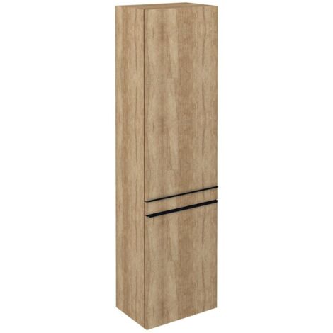 SITIA Meuble de rangement haut 2 portes 46,7x172x32cm, gauche/droite/chêne Alabama (1/5)