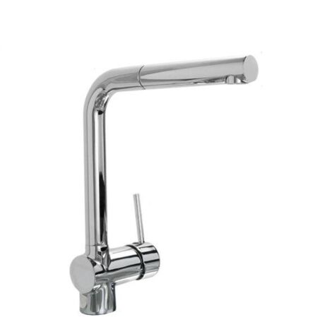 Alveus Robinetterie - Mitigeur d’évier avec douchette extractible, chrome 1096119 (1/3)