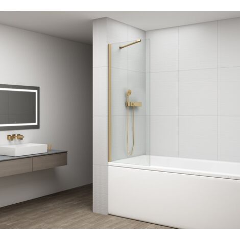 FISA Baignoire Écran 700x1500mm, verre mat or/clair (1/2)