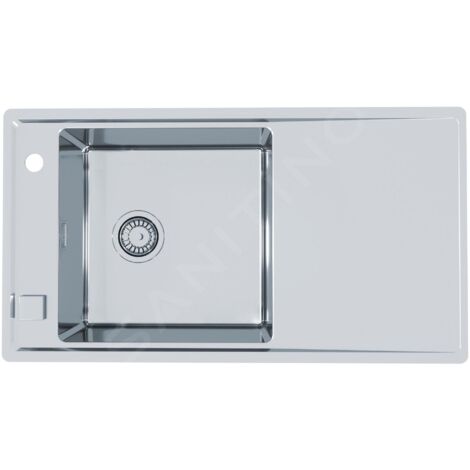 Alveus Stricto - Évier 860x472 mm, avec commande du vidage, inox 1124364 (1/3)