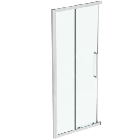 Ideal Standard i.Life - Porte de douche coulissante, deux battants, 900 mm, silver bright / verre clair T4856EO (1/3)