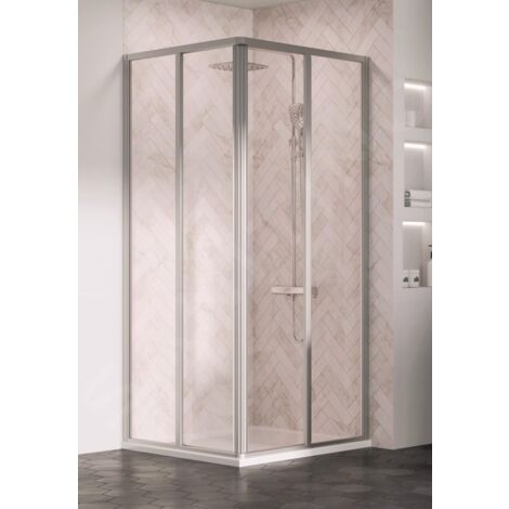 Ravak Supernova - Porte de douche SRV2-90 S, 870-890 mm, verre satiné/clair 14V70UO2Z1 (1/5)