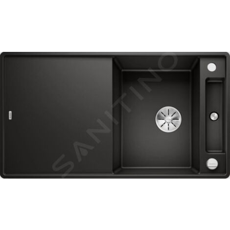 Blanco Axia III 5 - Évier en silgranit, 905x500 mm, avec commande de vidage et accessoires, noir 525847 (1/4)
