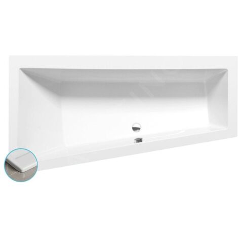 Polysan Baignoires - Baignoire asymétrique Andra Slim L, 1800 x 900 x 450 mm, blanc 72872S (1/5)