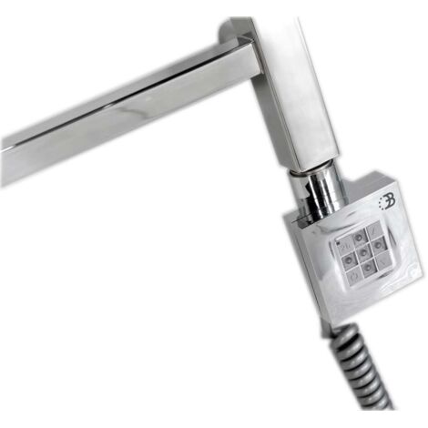 Sapho – Tige de chauffage avec thermostat 400 W – Longueur 345 mm – Raccord G 1/2 – Finition chrome – KTXC400 (1/3)