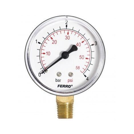 Novaservis Matériel de plomberie - Manomètre 63 mm 1/4" radial, 0-4 bar M6304R (1/2)
