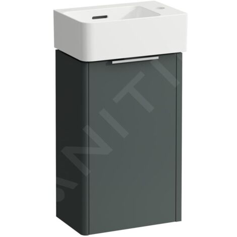 Laufen VAL - Meuble avec lave-mains, 52x32x20 cm, 1 porte, charnières à droite, gris H8622802661061 (1/2)