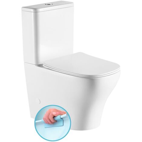 BELLO RIMLESS Fermer Toilettes couple, blanc (1/5)
