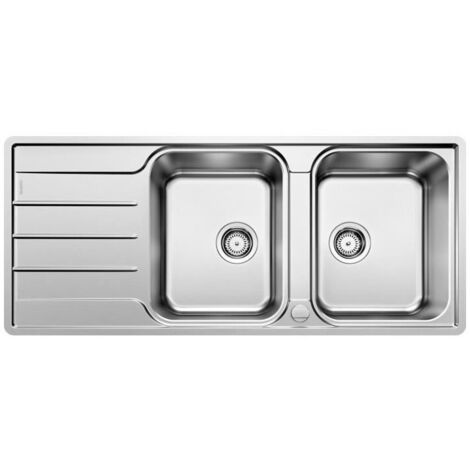 Blanco Lemis 8 - Évier, 1160x500 mm, avec commande du vidage, inox brossé 523037 (1/4)