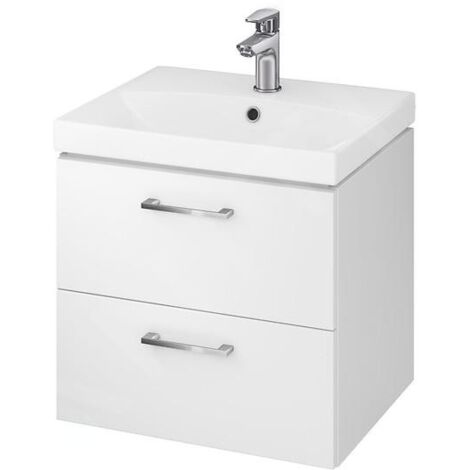 Cersanit Lara - Meuble-lavabo, 46x49x40 cm, 2 tiroirs, blanc S926-003-DSM (1/2)